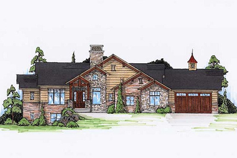 Architectural House Design - Craftsman Exterior - Front Elevation Plan #5-249