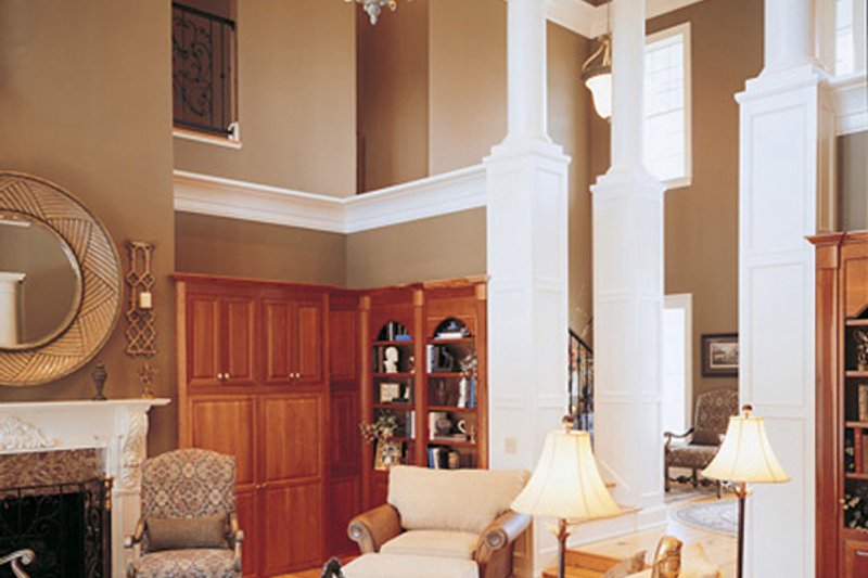 Dream House Plan - Interior - Family Room for Farmhouse House Plan #45-629 - 4 bed, 7 bath