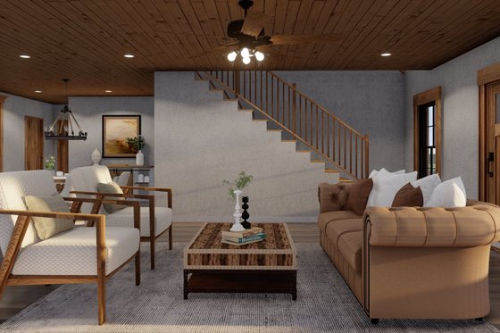 Interior - Family Room 4 for Craftsman House Plan #17-3427 - 2 bed, 2.5 bath