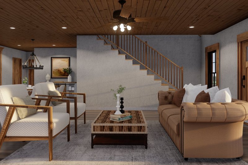 Home Plan - Interior - Family Room 4 for Craftsman House Plan #17-3427 - 2 bed, 2.5 bath
