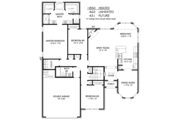 European Style House Plan - 3 Beds 2 Baths 1850 Sq/Ft Plan #424-366 