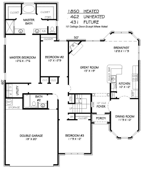 European Floor Plan - Main Floor Plan #424-366