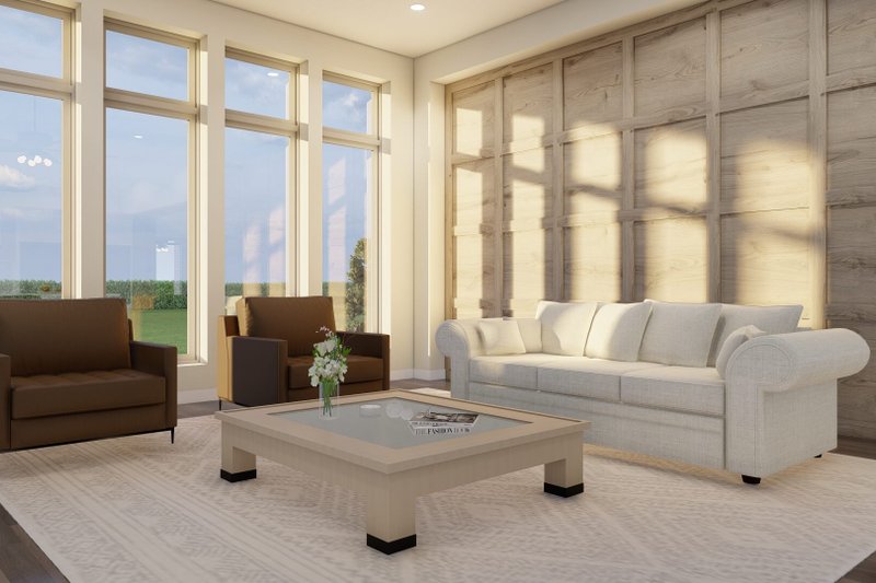 Home Plan - Interior - Family Room 1 for Prairie House Plan #923-405 - 4 bed, 2.5 bath