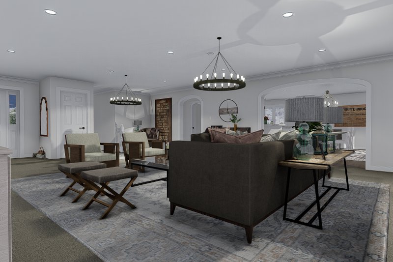 Dream House Plan - Interior - Family Room 1 for Ranch House Plan #1060-13 - 6 bed, 3 bath