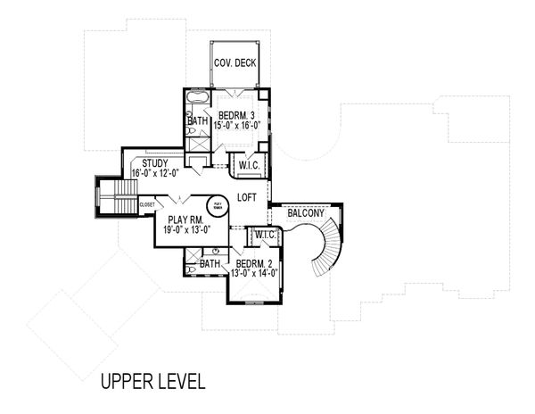 Home Plan - European Floor Plan - Upper Floor Plan #920-126