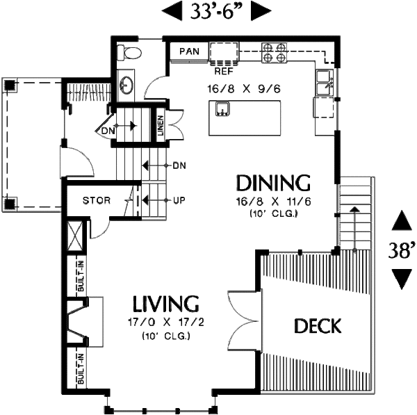Home Plan - Craftsman Floor Plan - Main Floor Plan #48-438