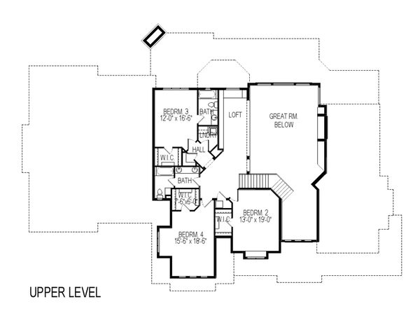 Craftsman Floor Plan - Upper Floor Plan #920-59