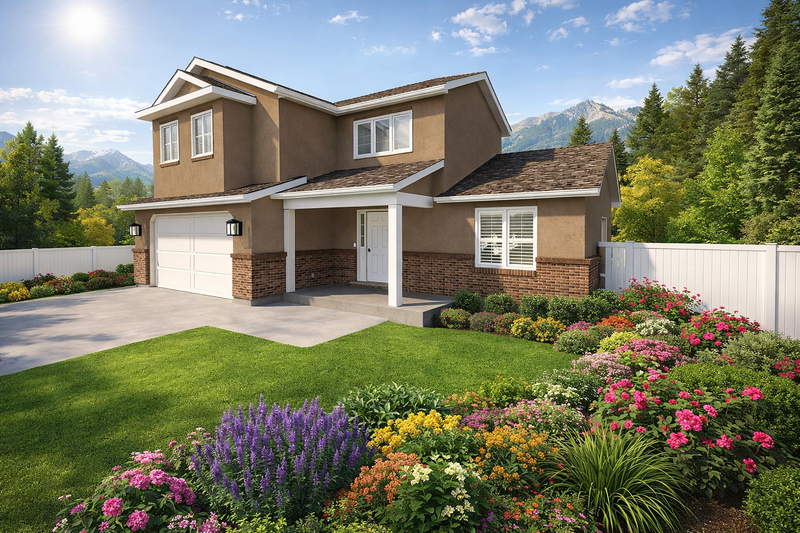 Architectural House Design - Exterior - Front Elevation 4 for Traditional House Plan #1060-448 - 3 bed, 2.5 bath
