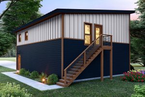 Exterior - Other Elevation for Farmhouse House Plan #932-1055 - 1 bed, 1 bath