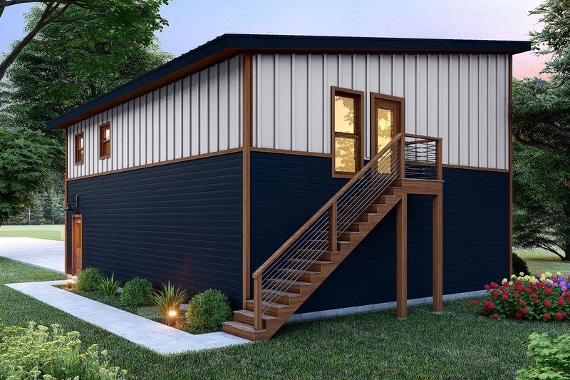 Architectural House Design - Exterior - Other Elevation for Farmhouse House Plan #932-1055 - 1 bed, 1 bath