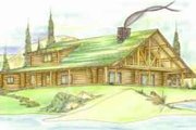 Log Style House Plan - 3 Beds 4 Baths 2696 Sq/Ft Plan #117-113 