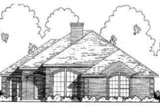 Exterior - Front Elevation for Traditional House Plan #40-296 - 3 bed, 2 bath