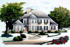 European Exterior - Front Elevation Plan #429-31