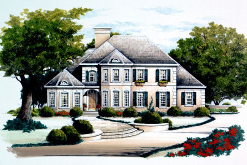 Dream House Plan - European Exterior - Front Elevation Plan #429-31