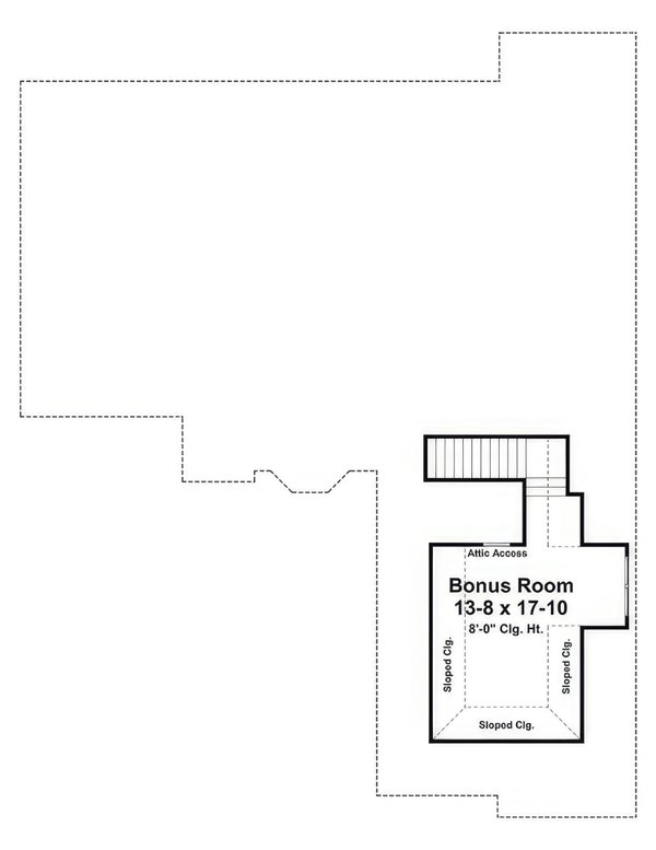 House Blueprint - Ranch Floor Plan - Upper Floor Plan #21-559