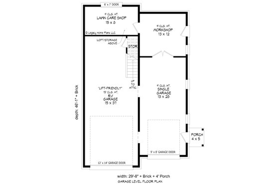 Floor Plan - Main Floor for Southern House Plan #932-824, 0 bath