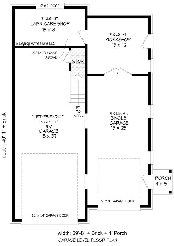 House Blueprint - Southern Floor Plan - Main Floor Plan #932-824