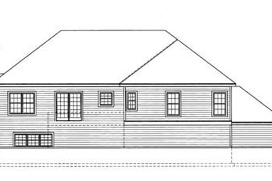 Exterior - Rear Elevation for Traditional House Plan #31-132 - 3 bed, 3 bath