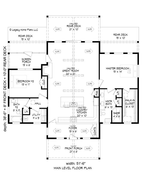 Dream House Plan - Country Floor Plan - Main Floor Plan #932-607