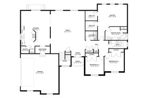 Floor Plan - Main Floor for Ranch House Plan #1060-13 - 6 bed, 3 bath