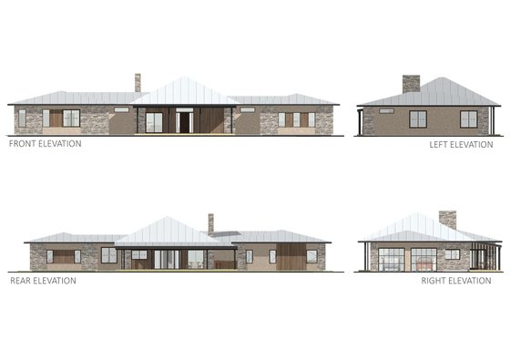 Exterior - Other Elevation for Prairie House Plan #924-30 - 4 bed, 2.5 bath