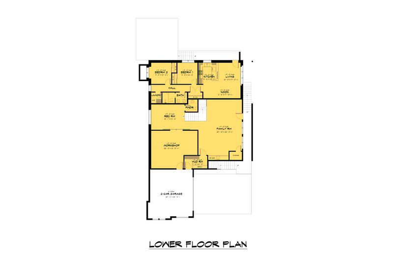 House Plan Design - Floor Plan - Lower Floor for Contemporary House Plan #1066-227 - 5 bed, 3.5 bath