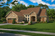 European Style House Plan - 3 Beds 2 Baths 1747 Sq/Ft Plan #17-123 Exterior 