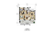 Cabin Style House Plan - 2 Beds 1 Baths 1100 Sq/Ft Plan #25-4965 