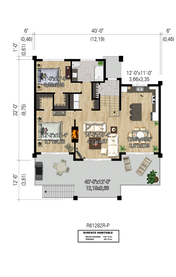 Cabin Floor Plan - Main Floor Plan #25-4965