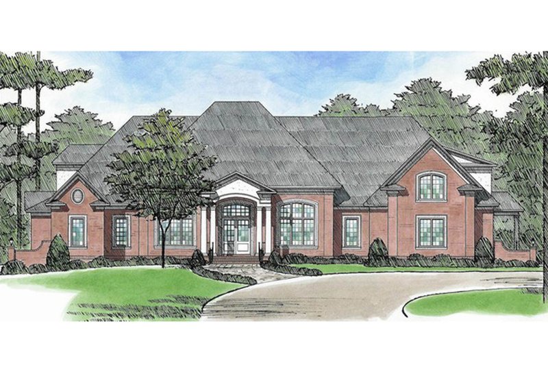 Home Plan - European Exterior - Front Elevation Plan #1054-91