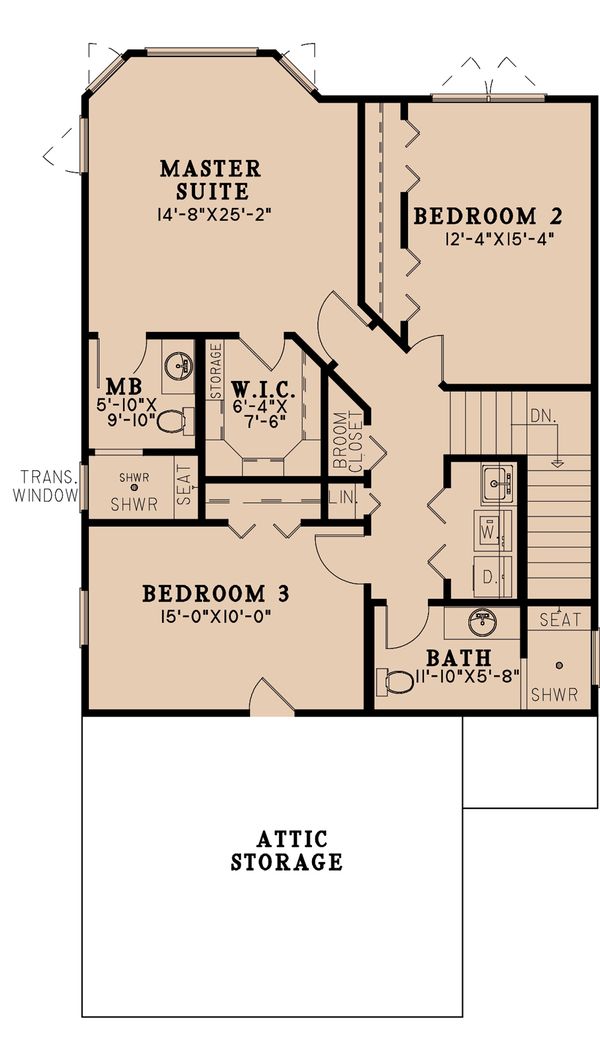 Craftsman Floor Plan - Upper Floor Plan #923-196