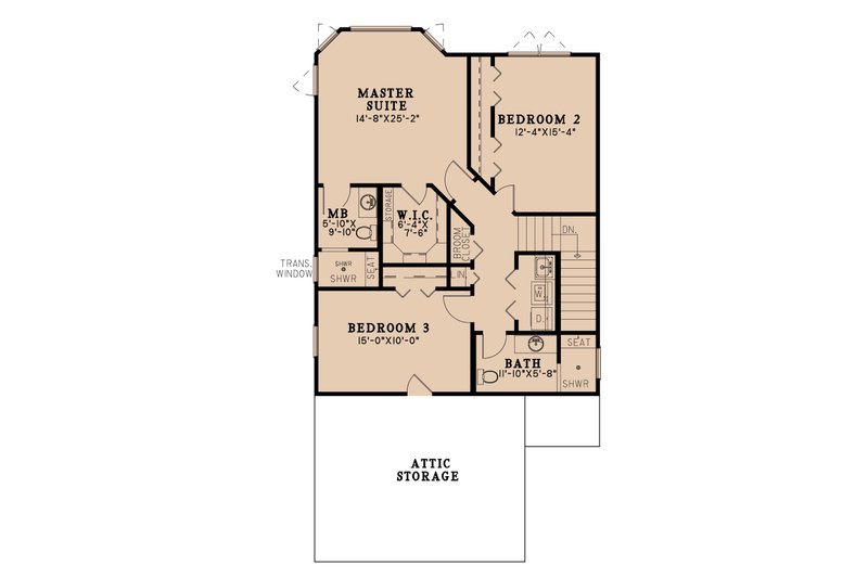 Home Plan - Floor Plan - Upper Floor for Craftsman House Plan #923-196 - 3 bed, 2.5 bath