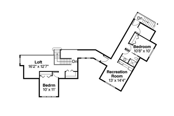 Floor Plan - Other Floor for Craftsman House Plan #124-979 - 4 bed, 3 bath
