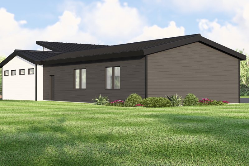 House Blueprint - Exterior - Rear Elevation for Contemporary House Plan #1064-448 - 1 bed, 2 bath
