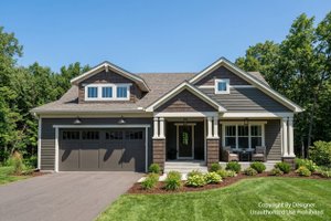 Dream House Plan - Exterior - Front Elevation for Ranch House Plan #51-1583 - 3 bed, 2.5 bath