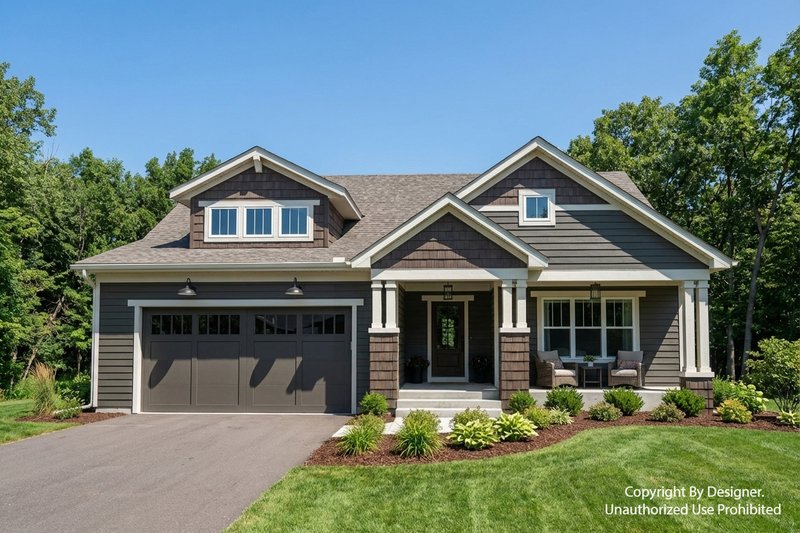 Dream House Plan - Exterior - Front Elevation 2 for Ranch House Plan #51-1583 - 3 bed, 2.5 bath