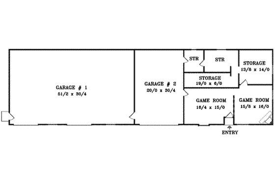 Floor Plan - Main Floor for Traditional House Plan #1-950, 0 bath