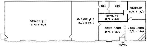 House Blueprint - Traditional Floor Plan - Main Floor Plan #1-950