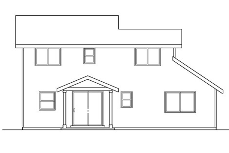 Home Plan - Exterior - Rear Elevation for Farmhouse House Plan #124-770 - 4 bed, 2.5 bath