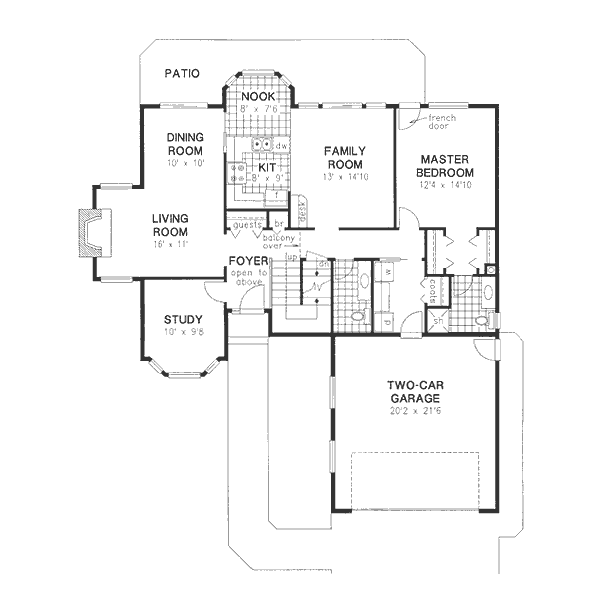 European Floor Plan - Main Floor Plan #18-9045