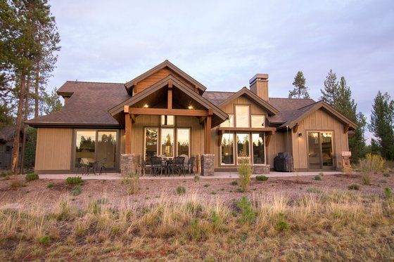 Exterior - Rear Elevation for Craftsman House Plan #892-11 - 3 bed, 4.5 bath