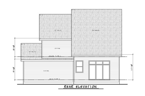 Exterior - Other Elevation 1 for Craftsman House Plan #20-2485 - 4 bed, 3.5 bath