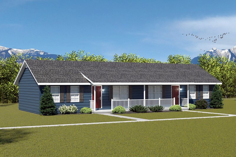 Home Plan - Ranch Exterior - Front Elevation Plan #57-162