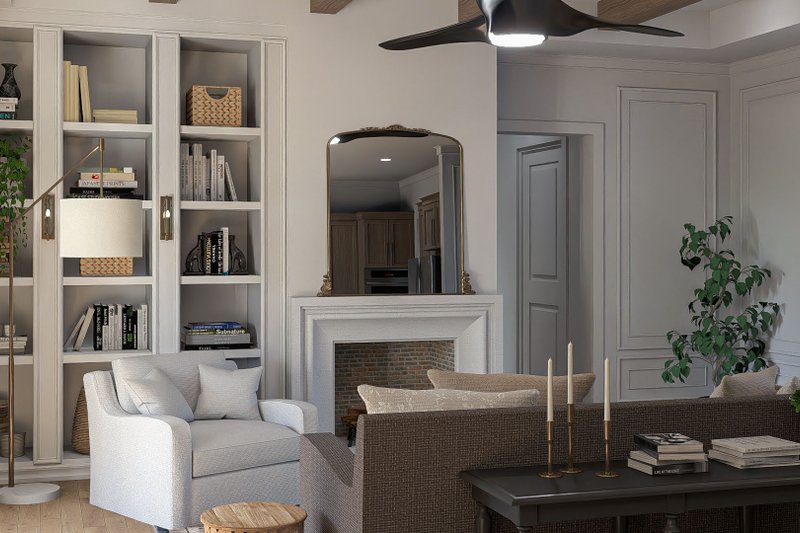 House Design - Interior - Family Room 1 for Modern House Plan #455-371 - 3 bed, 2.5 bath