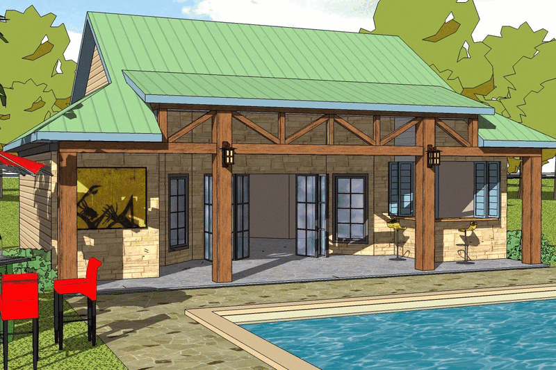 House Plan Design - Cottage Exterior - Front Elevation Plan #8-220