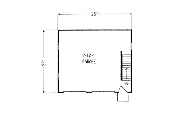Floor Plan - Main Floor for Traditional House Plan #116-135, 0 bath