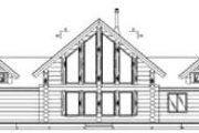 Log Style House Plan - 3 Beds 2 Baths 2113 Sq/Ft Plan #117-112 