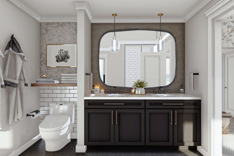 Architectural House Design - Interior - Master Bathroom for European House Plan #455-177 - 3 bed, 2.5 bath