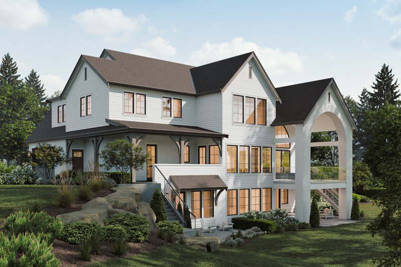 Dream House Plan - Exterior - Rear Elevation for European House Plan #1114-121 - 4 bed, 3 bath