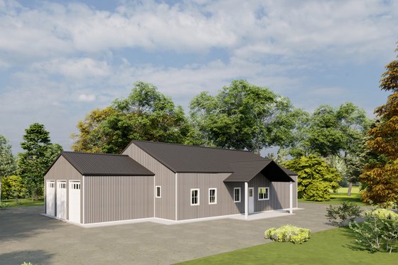 Exterior - Other Elevation 6 for Barndominium House Plan #1107-5 - 4 bed, 3 bath